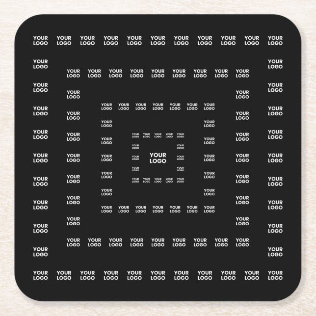 Your Logo or Any Design/Image | Square Pattern  Paper Coaster (Front)