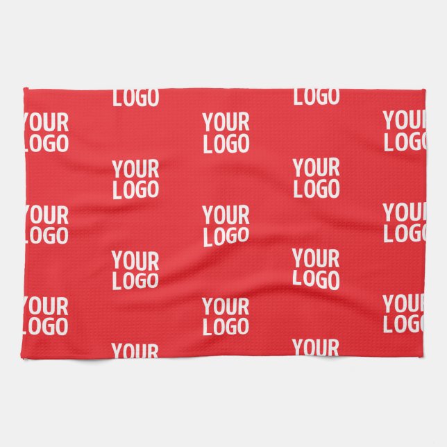 Your Logo or any Image/Design Automatically Tiled Tea Towel (Horizontal)