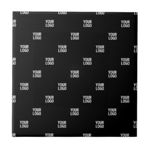 Your Logo or Any Image   Diagonal Stripes  Ceramic Tile