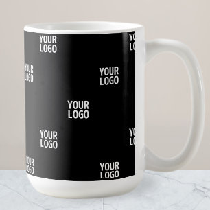 Your Logo or Any Image Diagonal Stripes Coffee Mug