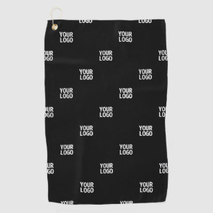 Your Logo or Any Image Diagonal Stripes Golf Towel