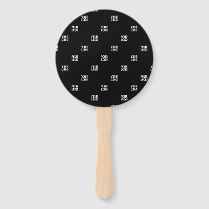 Your Logo or Any Image   Diagonal Stripes  Hand Fan