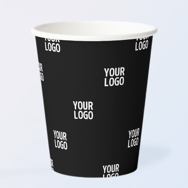 Your Logo or Any Image | Diagonal Stripes  Paper Cups (Creator Uploaded)