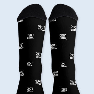 Your Logo or Any Image   Diagonal Stripes  Socks