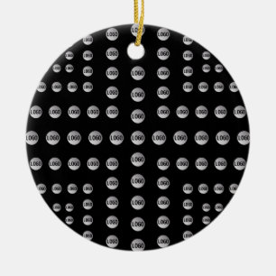 Your Logo or Any Image   Unique Modern Pattern  Ceramic Ornament