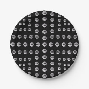 Your Logo or Any Image   Unique Modern Pattern  Paper Plate