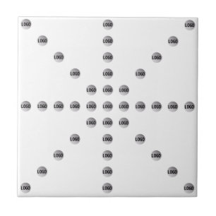 Your Logo or Any Uploaded Image   Star Pattern  Ceramic Tile
