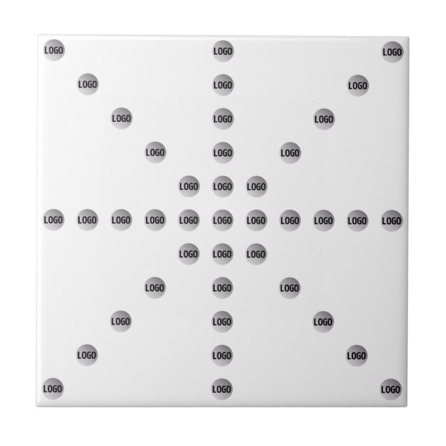 Your Logo or Any Uploaded Image | Star Pattern  Ceramic Tile (Front)