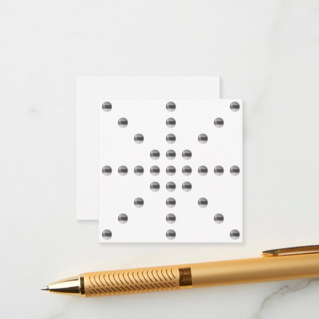 Your Logo or Any Uploaded Image | Star Pattern  Enclosure Card (Front/Back In Situ)