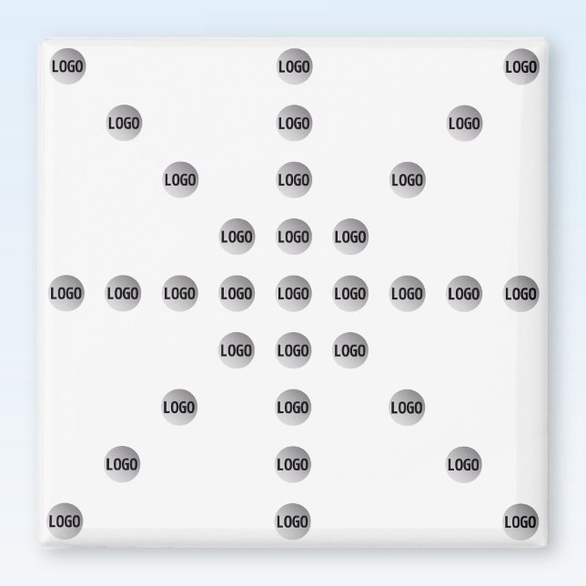 Your Logo or Any Uploaded Image | Star Pattern  Magnet (Creator Uploaded)