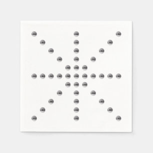 Your Logo or Any Uploaded Image   Star Pattern  Napkin