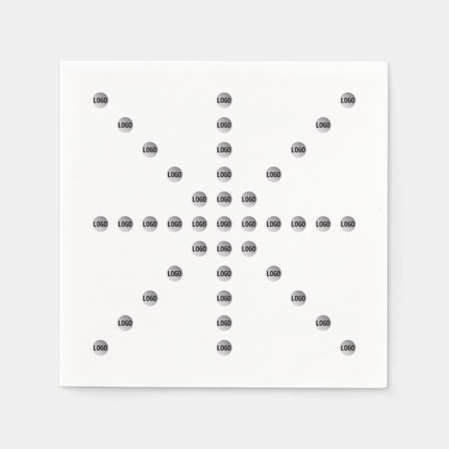 Your Logo or Any Uploaded Image | Star Pattern  Napkin (Front)