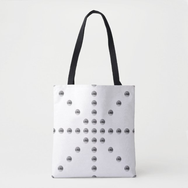 Your Logo or Any Uploaded Image | Star Pattern  Tote Bag (Front)
