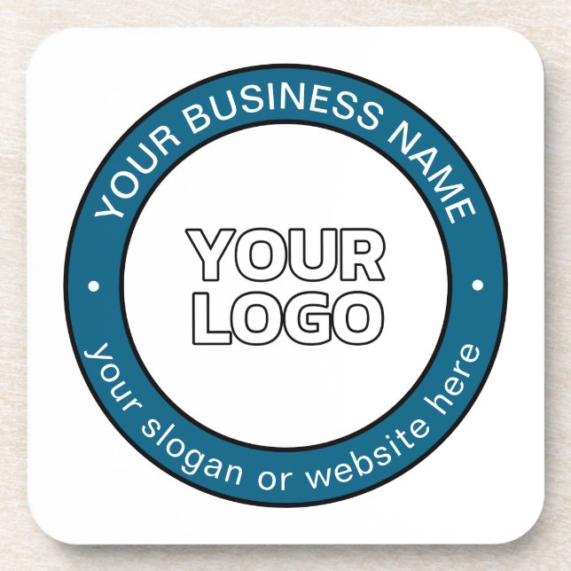 Your Logo or Design & Customisable Circular Text Coaster (Front)
