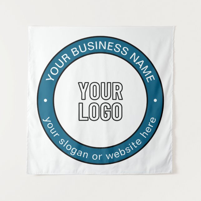Your Logo or Design & Customisable Circular Text Tapestry (Front)