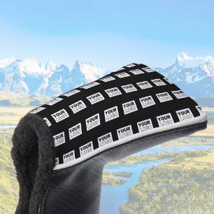 Your Logo or Design   Editable Colour Background  Golf Head Cover