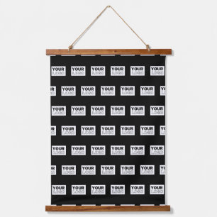 Your Logo or Design   Editable Colour Background  Hanging Tapestry