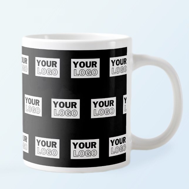 Your Logo or Design | Editable Colour Background  Large Coffee Mug (Creator Uploaded)