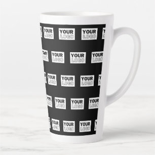 Your Logo or Design   Editable Colour Background  Latte Mug