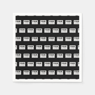 Your Logo or Design Editable Colour Background Napkin