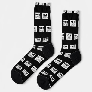 Your Logo or Design   Editable Colour Background  Socks