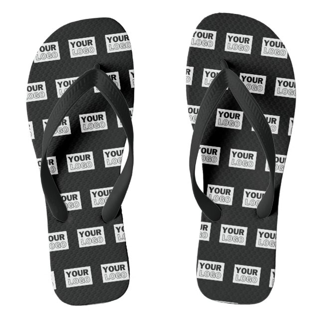 Your Logo or Design | Editable Colour Background  Thongs (Footbed)
