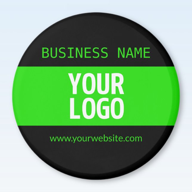 Your Logo or Image | Black & Bright Green Magnet (Creator Uploaded)