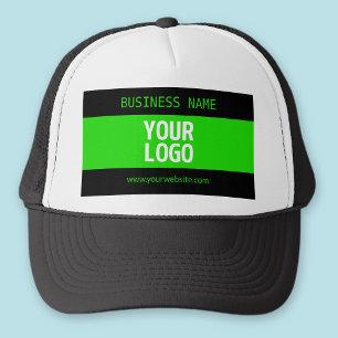 Your Logo or Image Black & Bright Green Trucker Hat