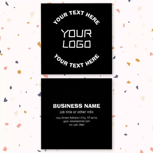 Your Logo or Image & Editable Text | Black & White (Creator Uploaded)