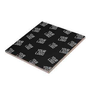 Your Logo or Image Randomised Looking Template Ceramic Tile