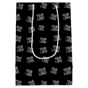 Your Logo or Image Randomised Looking Template Medium Gift Bag
