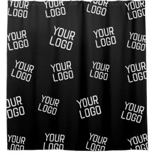 Your Logo or Image   Randomised Looking Template Shower Curtain