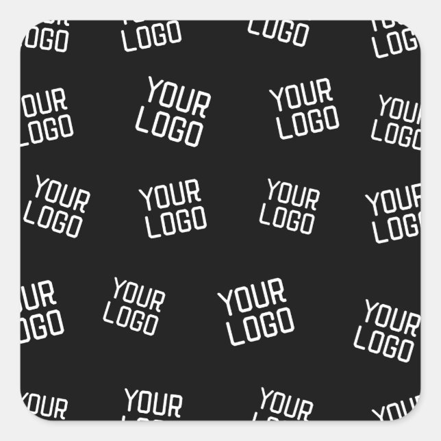 Your Logo or Image | Randomised Looking Template Square Sticker (Front)