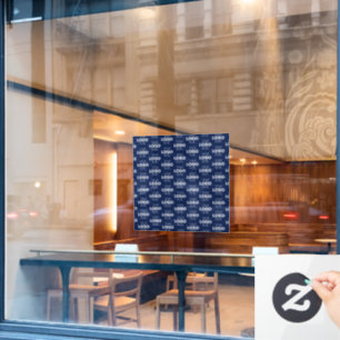 Your Logo or Image Repeating Pattern Navy Blue