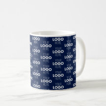 Your Logo or Image Repeating Pattern | Navy Blue