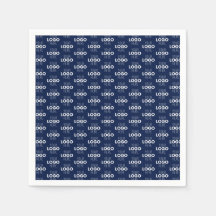 Your Logo or Image Repeating Pattern | Navy Blue