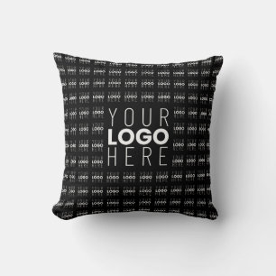 Your Logo or Image Tiled Pattern Large Centre Logo Cushion