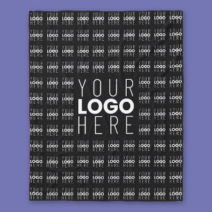 Your Logo or Image Tiled Pattern Large Centre Logo Fleece Blanket