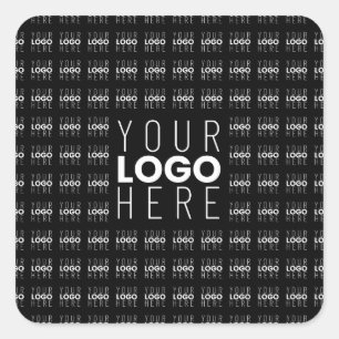 Your Logo or Image Tiled Pattern Large Centre Logo Square Sticker