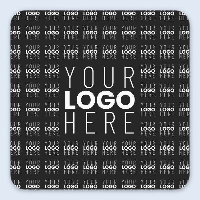 Your Logo or Image Tiled Pattern Large Centre Logo Square Sticker (Creator Uploaded)
