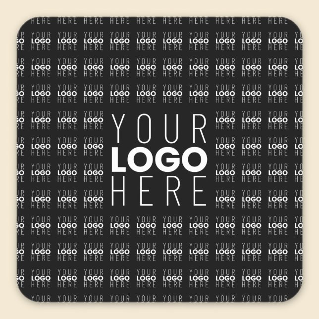 Your Logo or Image Tiled Pattern Large Centre Logo Square Sticker (Creator Uploaded)