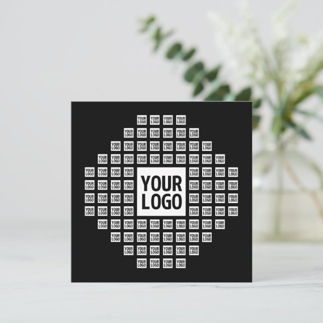 Your Logo or Image | Unique Modern Pattern Card (Standing Front)