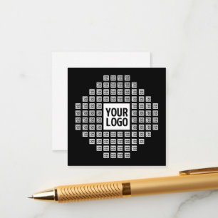 Your Logo or Image   Unique Modern Pattern Enclosure Card