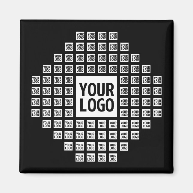 Your Logo or Image | Unique Modern Pattern Magnet (Front)