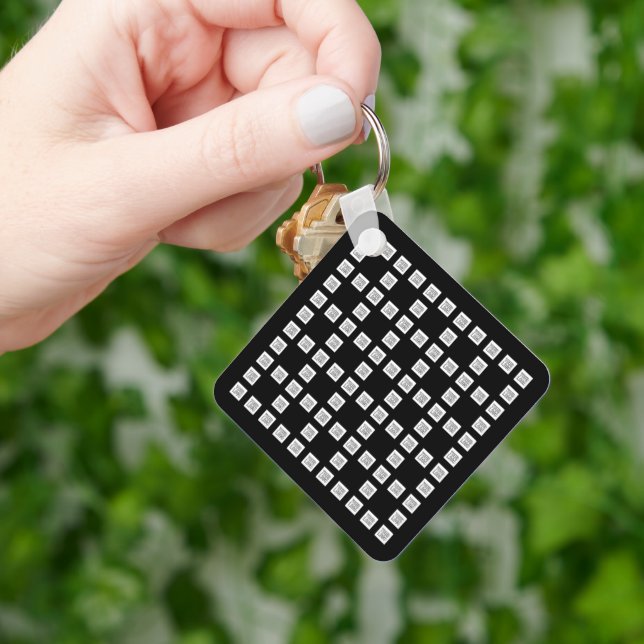 Your Logo or Image Unique Repeating Pattern Key Ring (Hand)