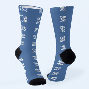 Your Logo or Image    Vertical Stripes Pattern  Socks