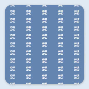 Your Logo or Image Vertical Stripes Pattern Square Sticker