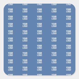 Your Logo or Image    Vertical Stripes Pattern  Square Sticker