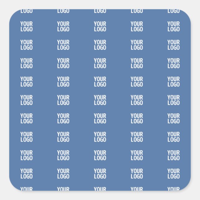 Your Logo or Image  | Vertical Stripes Pattern  Square Sticker (Front)