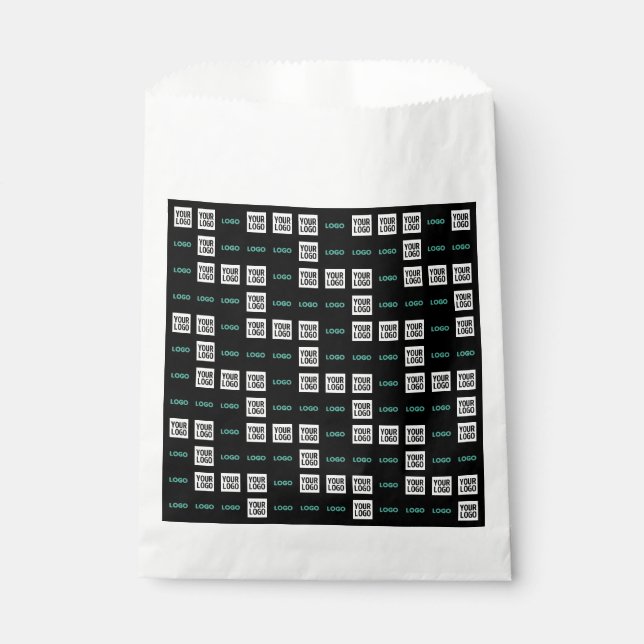 Your Logo or Image | Zig Zag Pattern w/Two Images Favour Bag (Front)